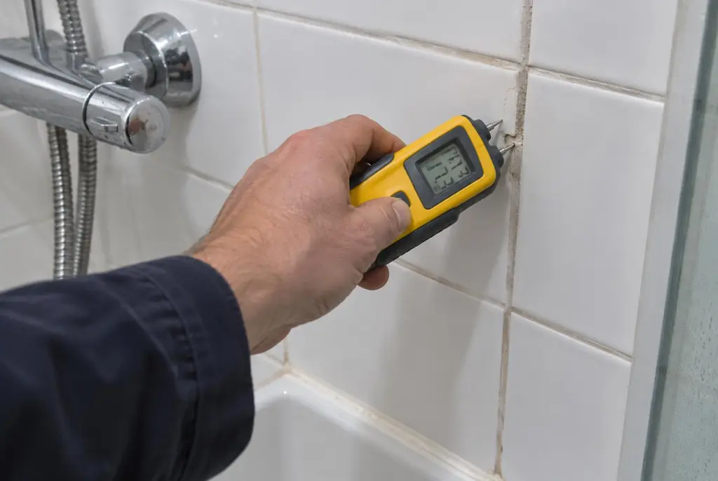 Lekdetectie Rhenen – vochtmeter op badkamertegels bij de douche